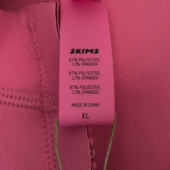 NWT Skims Swim Zipper Pink Cropped Top Size XL (top only) - Picture 4 of 8